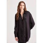 Funky Buddha Γυναικείο Πουκάμισο Loose Fit Μαύρο