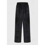Funky Buddha Γυναικείο Wide Leg Βελουτέ Παντελόνι Φόρμας Μαύρο