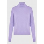 Funky Buddha Μπλούζα Με Ψηλό Λαιμό Γυναικεία (FBL010-102-09-ROYAL-LILAC)