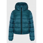 Funky Buddha Γυναικείο Καπιτονέ Puffer Μπουφάν Πετρόλ