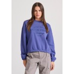 Funky Buddha Γυναικείο Φούτερ με Λαιμόκοψη Μωβ