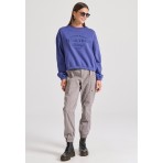 Funky Buddha Γυναικείο Φούτερ με Λαιμόκοψη Μωβ