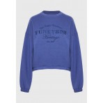 Funky Buddha Γυναικείο Φούτερ με Λαιμόκοψη Μωβ
