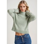 Funky Buddha Γυναικείο Ζιβάγκο Πουλόβερ Μέντα