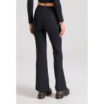 Funky Buddha Γυναικείο Flare Κολάν Μαύρο