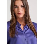 Funky Buddha Γυναικείο Μακρυμάνικο Πουκάμισο Μωβ