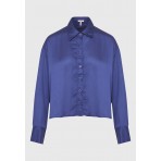 Funky Buddha Γυναικείο Μακρυμάνικο Πουκάμισο Μωβ