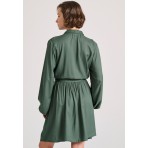 Funky Buddha Γυναικείο Σεμιζιέ Φόρεμα Mini Πράσινο