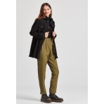 Funky Buddha Γυναικείο Παντελόνι με Πιέτες Χακί