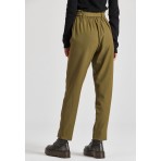 Funky Buddha Γυναικείο Παντελόνι με Πιέτες Χακί