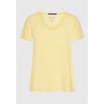 Funky Buddha The Essentials Γυναικείο Κοντομάνικο T-Shirt Λεμονί
