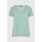 Funky Buddha The Essentials Γυναικείο Κοντομάνικο T-Shirt Μέντα