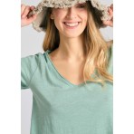 Funky Buddha The Essentials Γυναικείο Κοντομάνικο T-Shirt Μέντα