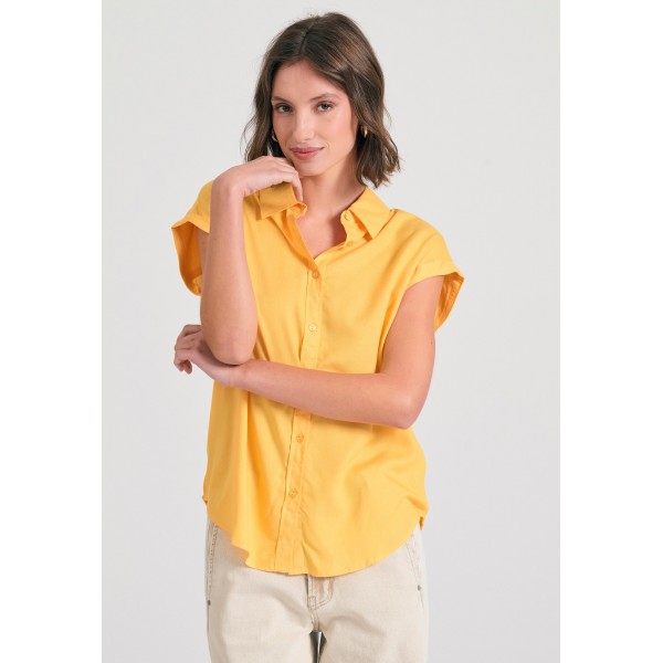 Funky Buddha Loose Fit Viscose Πουκάμισο Κοντομάνικο Γυναικείο (FBL011-100-05-RAY-FLOWER)
