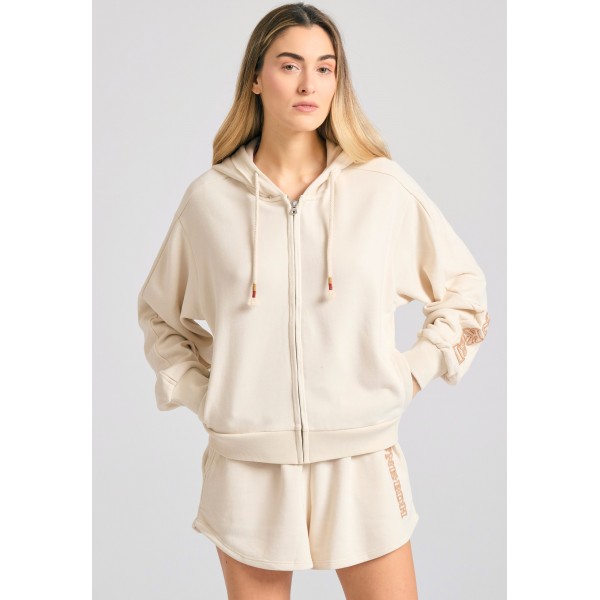 Funky Buddha Ζακέτα Βαμβακερή Γυναικεία (FBL011-100-06-CHALK)