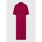Funky Buddha Boho Look Γυναικείο Φόρεμα Maxi Ματζέντα
