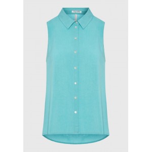 Funky Buddha The Essentials Πουκάμισο Αμάνικο Γυναικείο (FBL011-101-05-AQUA)
