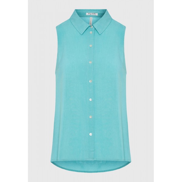 Funky Buddha The Essentials Πουκάμισο Αμάνικο Γυναικείο (FBL011-101-05-AQUA)