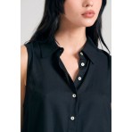 Funky Buddha The Essentials Πουκάμισο Αμάνικο Γυναικείο (FBL011-101-05-BLACK)
