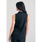 Funky Buddha The Essentials Πουκάμισο Αμάνικο Γυναικείο (FBL011-101-05-BLACK)