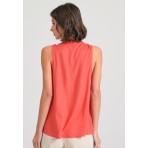 Funky Buddha The Essentials Πουκάμισο Αμάνικο Γυναικείο (FBL011-101-05-SUNSET-CORAL)
