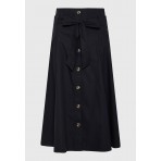 Funky Buddha Φούστα Μidi Γυναικεία (FBL011-101-14-BLACK)