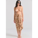 Funky Buddha Halter Neck Γυναικείο Μαγιό Bikini Top Εμπριμέ