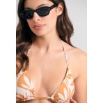 Funky Buddha Halter Neck Γυναικείο Μαγιό Bikini Top Εμπριμέ