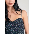 Funky Buddha Γυναικείο Αμάνικο Crop Top Πολύχρωμο