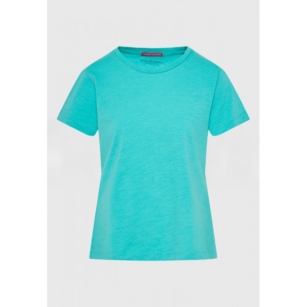 Funky Buddha The Essentials T-Shirt Γυναικείο (FBL011-102-04-CARIBBEAN-GREEN)