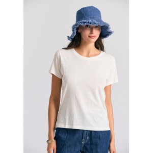 Funky Buddha The Essentials T-Shirt Γυναικείο (FBL011-102-04-OFF-WHITE)
