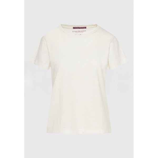 Funky Buddha The Essentials T-Shirt Γυναικείο (FBL011-102-04-OFF-WHITE)