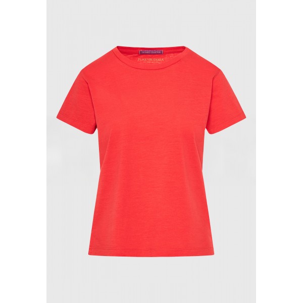 Funky Buddha The Essentials T-Shirt Γυναικείο (FBL011-102-04-TOMATO)