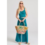 Funky Buddha Linen Blend Γυναικεία Αμάνικη Crop Top Μπλούζα