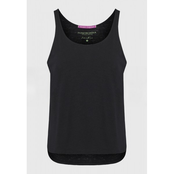 Funky Buddha Μπλούζα Αμάνικη Γυναικεία (FBL011-103-04-BLACK)