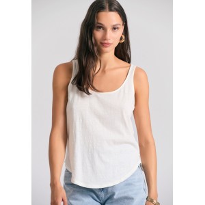 Funky Buddha Longer Back Μπλούζα Αμάνικη Γυναικεία (FBL011-103-04-OFF-WHITE)