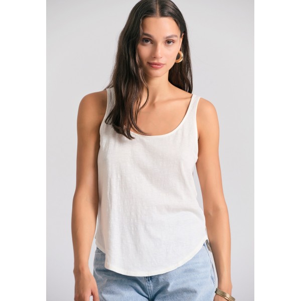 Funky Buddha Μπλούζα Αμάνικη Γυναικεία (FBL011-103-04-OFF-WHITE)