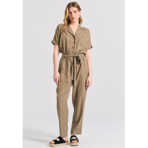 Funky Buddha Lyocell Ολόσωμη Φόρμα Γυναικεία (FBL011-103-12-OREGANO)