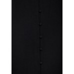 Funky Buddha Linen Blend Γυναικείο Αμάνικο Φόρεμα Midi Μαύρο