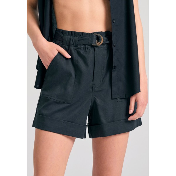 Funky Buddha Lyocell Blend Σορτς Casual Γυναικείο (FBL011-107-03-BLACK)