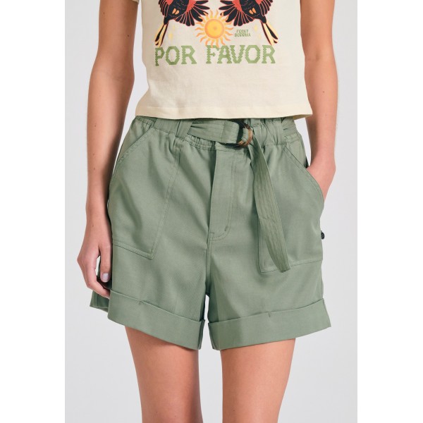 Funky Buddha Lyocell Blend Σορτς Casual Γυναικείο (FBL011-107-03-HUNTER-GREEN)