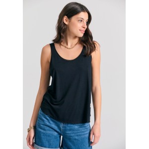 Funky Buddha Viscose Μπλούζα Αμάνικη Γυναικεία (FBL011-107-04-BLACK)