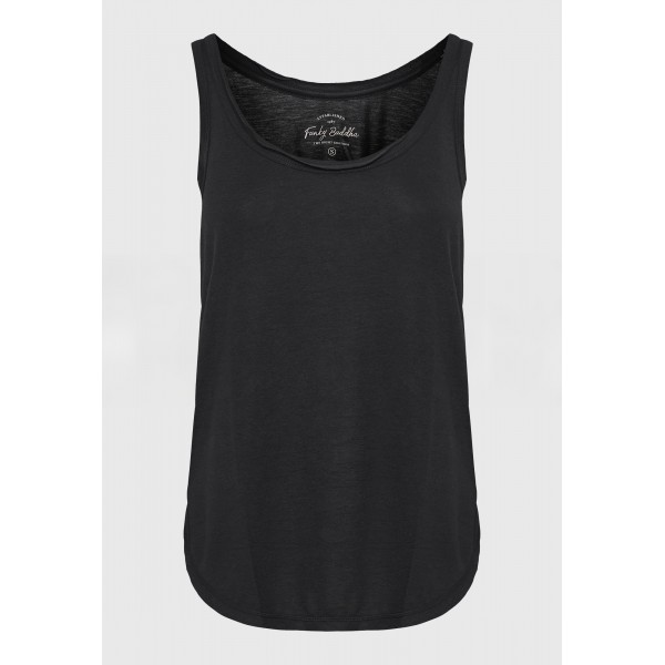 Funky Buddha Μπλούζα Αμάνικη Γυναικεία (FBL011-107-04-BLACK)