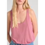 Funky Buddha Μπλούζα Αμάνικη Γυναικεία (FBL011-107-04-PINK)