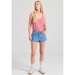 Funky Buddha Μπλούζα Αμάνικη Γυναικεία (FBL011-107-04-PINK)