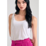 Funky Buddha Μπλούζα Αμάνικη Γυναικεία (FBL011-107-04-WHITE)