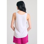 Funky Buddha Μπλούζα Αμάνικη Γυναικεία (FBL011-107-04-WHITE)