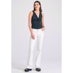 Funky Buddha Ντραπέ Μπλούζα Αμάνικη Γυναικεία (FBL011-107-17-BLACK)