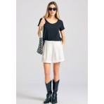 Funky Buddha Γυναικείο Casual Σορτς Εκρού