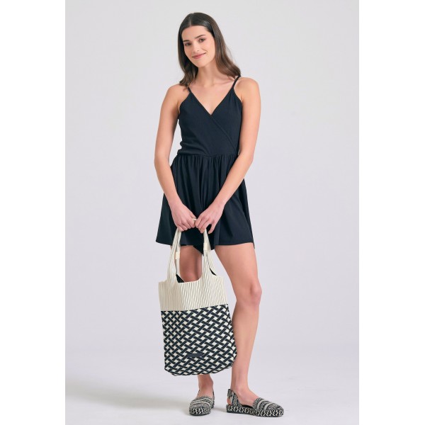 Funky Buddha Ολόσωμο Σορτς Γυναικείο (FBL011-108-12-BLACK)